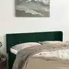 Image de Tête De Lit Avec Oreilles Vert Foncé 147x16x78/88 Cm Velours Vidaxl
