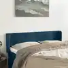 Image de Tête De Lit Avec Oreilles Bleu Foncé 147x16x78/88 Cm Velours Vidaxl