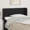 Image de Tête De Lit Avec Oreilles Noir 103x16x78/88 Cm Similicuir Vidaxl