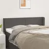 Image de Tête De Lit Avec Oreilles Gris 147x16x78/88 Cm Similicuir Vidaxl