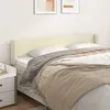 Image de Tête De Lit Avec Oreilles Crème 163x16x78/88 Cm Similicuir Vidaxl