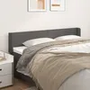 Image de Tête De Lit Avec Oreilles Gris 163x16x78/88 Cm Similicuir Vidaxl
