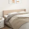 Image de Tête De Lit Avec Oreilles Cappuccino 163x16x78/88 Cm Similicuir Vidaxl