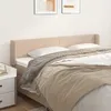Image de Tête De Lit Avec Oreilles Cappuccino 203x16x78/88 Cm Similicuir Vidaxl