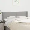 Image de Tête De Lit Avec Oreilles Gris Clair 147x16x78/88 Cm Tissu Vidaxl
