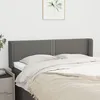 Image de Tête De Lit Avec Oreilles Gris Foncé 147x16x78/88 Cm Tissu Vidaxl