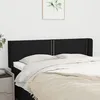 Image de Tête De Lit Avec Oreilles Noir 147x16x78/88 Cm Tissu Vidaxl
