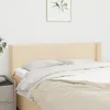Image de Tête De Lit Avec Oreilles Crème 147x16x78/88 Cm Tissu Vidaxl