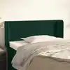 Image de Tête De Lit Avec Oreilles Vert Foncé 83x16x78/88 Cm Velours Vidaxl