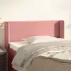 Image de Tête De Lit Avec Oreilles Rose 103x16x78/88 Cm Velours Vidaxl