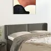 Image de Tête De Lit Avec Oreilles Gris Foncé 147x16x78/88 Cm Velours Vidaxl