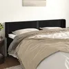 Image de Tête De Lit Avec Oreilles Noir 163x16x78/88 Cm Velours Vidaxl