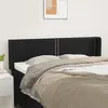 Image de Tête De Lit Avec Oreilles Noir 147x16x78/88 Cm Similicuir Vidaxl