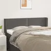 Image de Tête De Lit Avec Oreilles Gris 147x16x78/88 Cm Similicuir Vidaxl