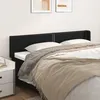 Image de Tête De Lit Avec Oreilles Noir 183x16x78/88 Cm Similicuir Vidaxl