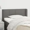 Image de Tête De Lit Avec Oreilles Gris Foncé 83x16x78/88 Cm Tissu Vidaxl