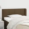 Image de Tête De Lit Avec Oreilles Marron Foncé 93x16x78/88 Cm Tissu Vidaxl