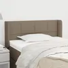 Image de Tête De Lit Avec Oreilles Taupe 93x16x78/88 Cm Tissu Vidaxl