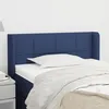Image de Tête De Lit Avec Oreilles Bleu 93x16x78/88 Cm Tissu Vidaxl