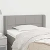 Image de Tête De Lit Avec Oreilles Gris Clair 103x16x78/88 Cm Tissu Vidaxl