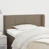 Image de Tête De Lit Avec Oreilles Taupe 103x16x78/88 Cm Tissu Vidaxl