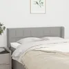 Image de Tête De Lit Avec Oreilles Gris Clair 147x16x78/88 Cm Tissu Vidaxl