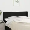 Image de Tête De Lit Avec Oreilles Noir 147x16x78/88 Cm Tissu Vidaxl
