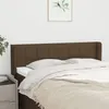 Image de Tête De Lit Avec Oreilles Marron Foncé 147x16x78/88 Cm Tissu Vidaxl