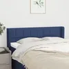 Image de Tête De Lit Avec Oreilles Bleu 147x16x78/88 Cm Tissu Vidaxl