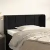 Image de Tête De Lit Avec Oreilles Noir 93x16x78/88 Cm Velours Vidaxl