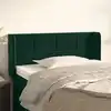 Image de Tête De Lit Avec Oreilles Vert Foncé 103x16x78/88 Cm Velours Vidaxl
