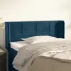 Image de Tête De Lit Avec Oreilles Bleu Foncé 103x16x78/88 Cm Velours Vidaxl