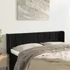 Image de Tête De Lit Avec Oreilles Noir 147x16x78/88 Cm Velours Vidaxl