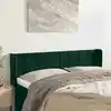 Image de Tête De Lit Avec Oreilles Vert Foncé 147x16x78/88 Cm Velours Vidaxl