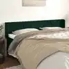 Image de Tête De Lit Avec Oreilles Vert Foncé 163x16x78/88 Cm Velours Vidaxl