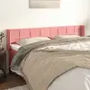 Image de Tête De Lit Avec Oreilles Rose 183x16x78/88 Cm Velours Vidaxl