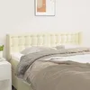Image de Tête De Lit Avec Oreilles Crème 147x16x78/88 Cm Similicuir Vidaxl