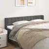 Image de Tête De Lit Avec Oreilles Gris 163x16x78/88 Cm Similicuir Vidaxl
