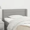 Image de Tête De Lit Avec Oreilles Gris Clair 83x16x78/88 Cm Tissu Vidaxl
