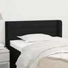 Image de Tête De Lit Avec Oreilles Noir 83x16x78/88 Cm Tissu Vidaxl