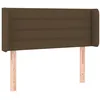 Image de Tête De Lit Avec Oreilles Marron Foncé 83x16x78/88 Cm Tissu Vidaxl