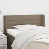 Image de Tête De Lit Avec Oreilles Taupe 83x16x78/88 Cm Tissu Vidaxl