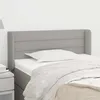 Image de Tête De Lit Avec Oreilles Gris Clair 93x16x78/88 Cm Tissu Vidaxl