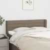 Image de Tête De Lit Avec Oreilles Taupe 147x16x78/88 Cm Tissu Vidaxl