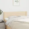 Image de Tête De Lit Avec Oreilles Crème 147x16x78/88 Cm Tissu Vidaxl