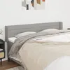 Image de Tête De Lit Avec Oreilles Gris Clair 163x16x78/88 Cm Tissu Vidaxl