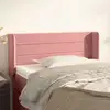 Image de Tête De Lit Avec Oreilles Rose 93x16x78/88 Cm Velours Vidaxl
