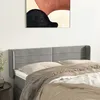 Image de Tête De Lit Avec Oreilles Gris Clair 147x16x78/88 Cm Velours Vidaxl