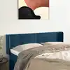 Image de Tête De Lit Avec Oreilles Bleu Foncé 147x16x78/88 Cm Velours Vidaxl