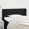 Image de Tête De Lit Avec Oreilles Noir 83x16x78/88 Cm Tissu Vidaxl